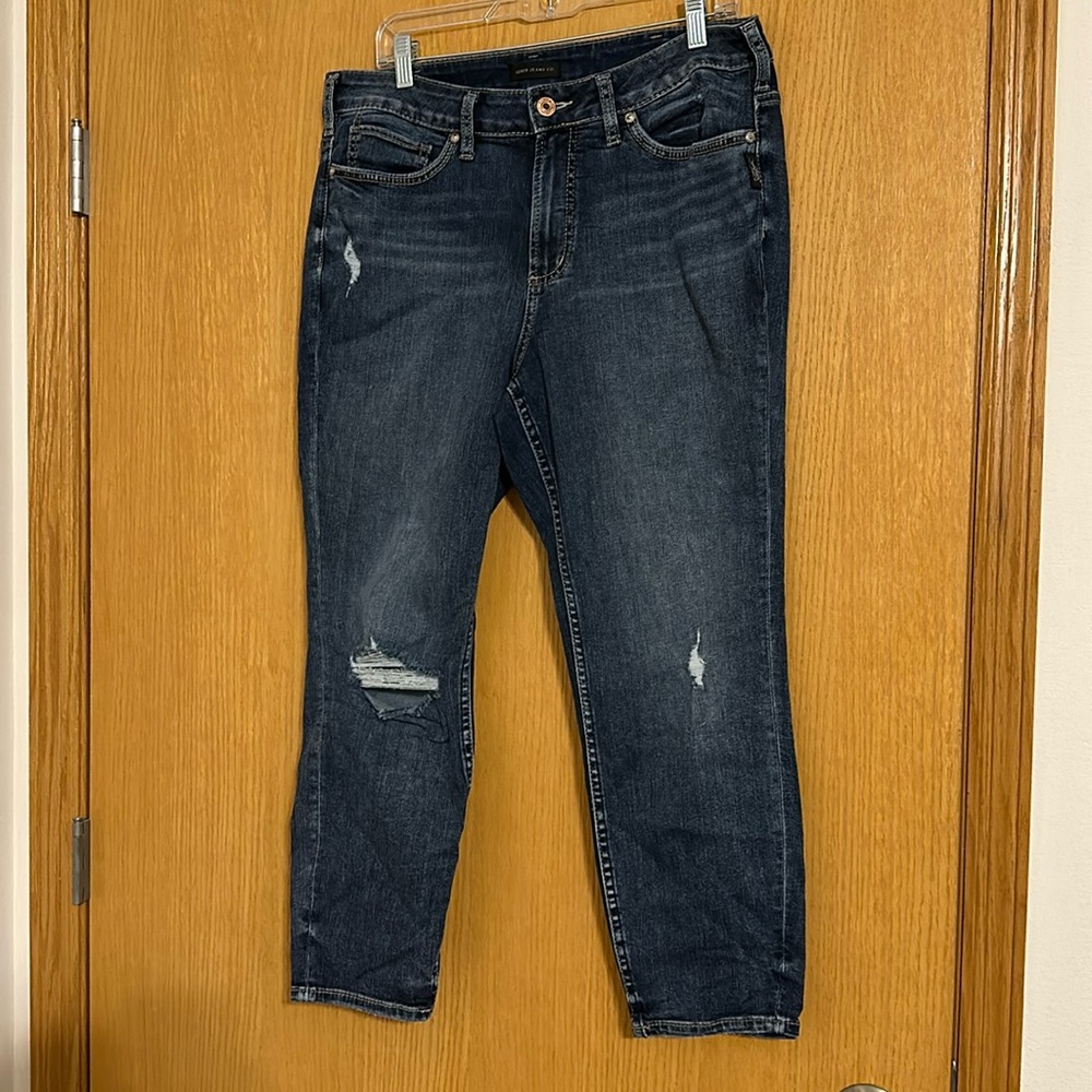 Silver Cropped Denim size 16